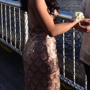 long sequin prom dress